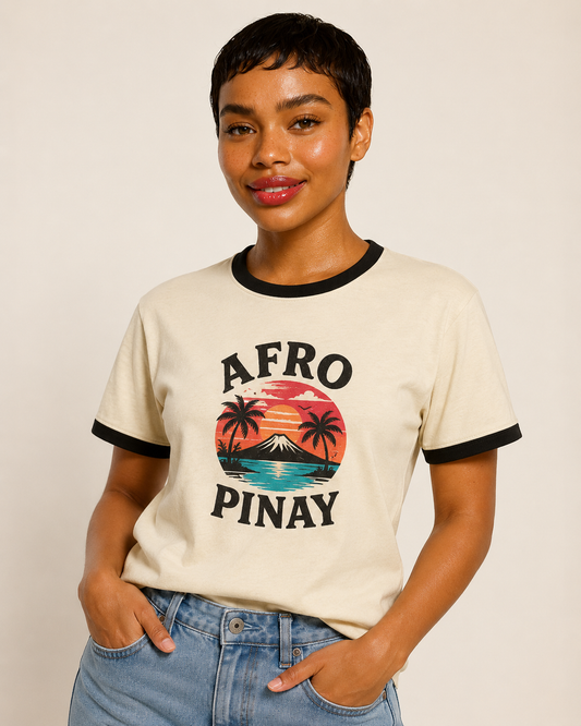 Afro Pinay Ringer T-Shirt